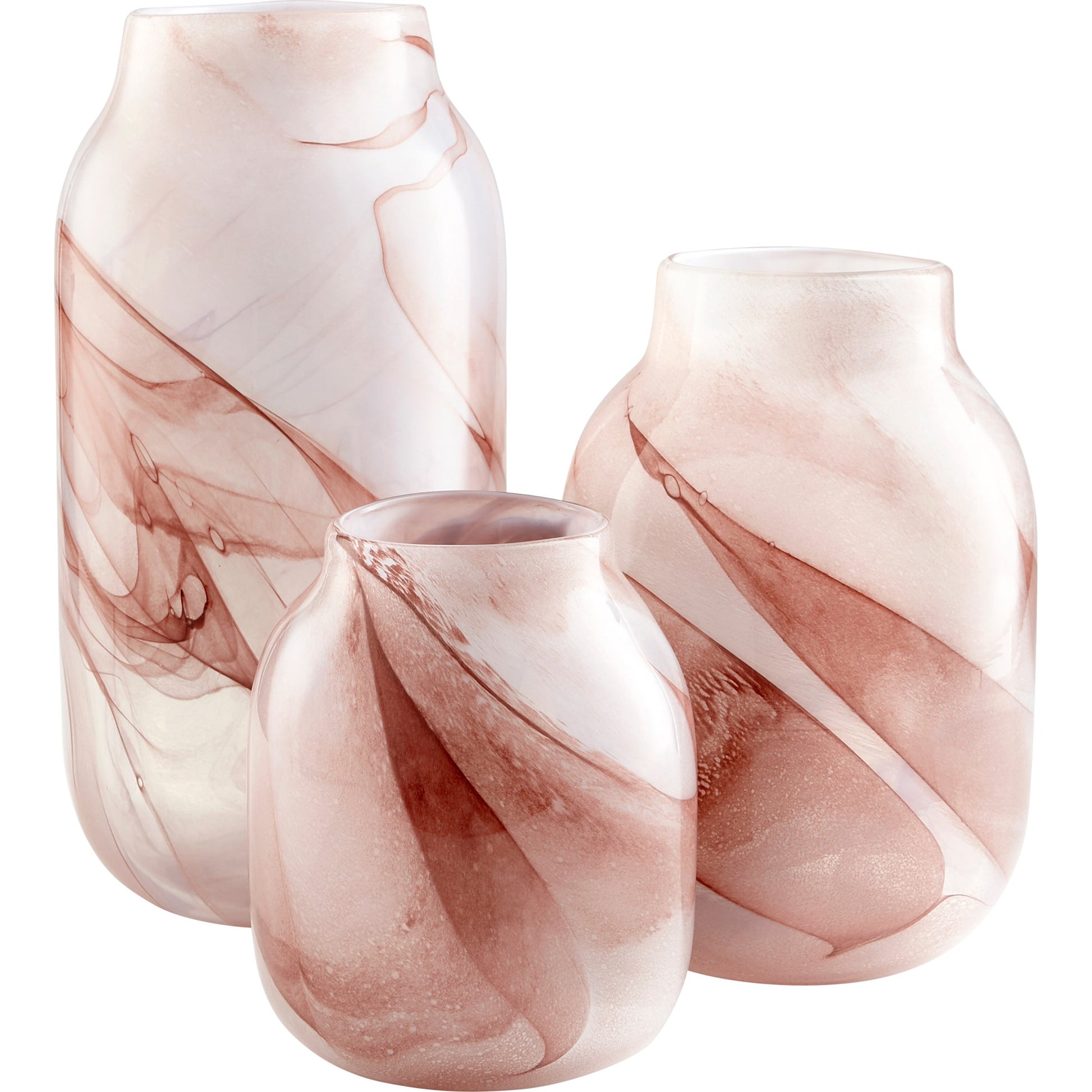 Mauna Loa Vase by Cyan Design in plum. Made from glass in a modern style.