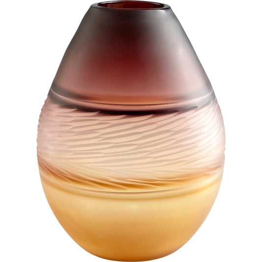 Leilani Vase by Cyan Design in plum, amber. Made from glass in a modern style.