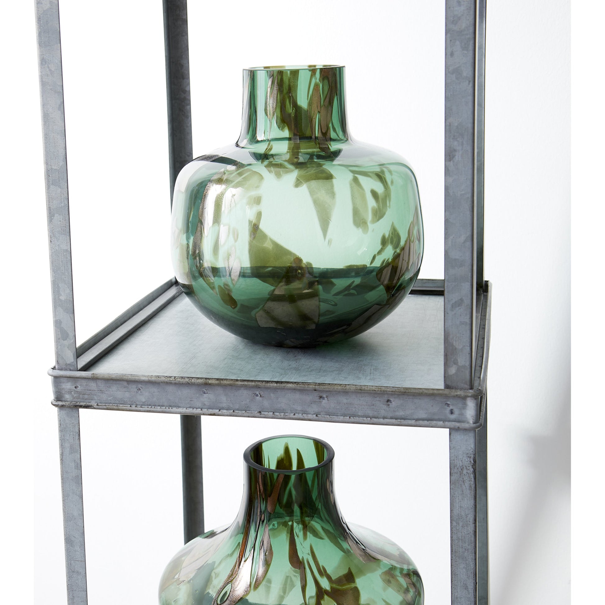 Maisha Vase by Cyan Design in green, gold. Made from glass in a eclectic & global style.