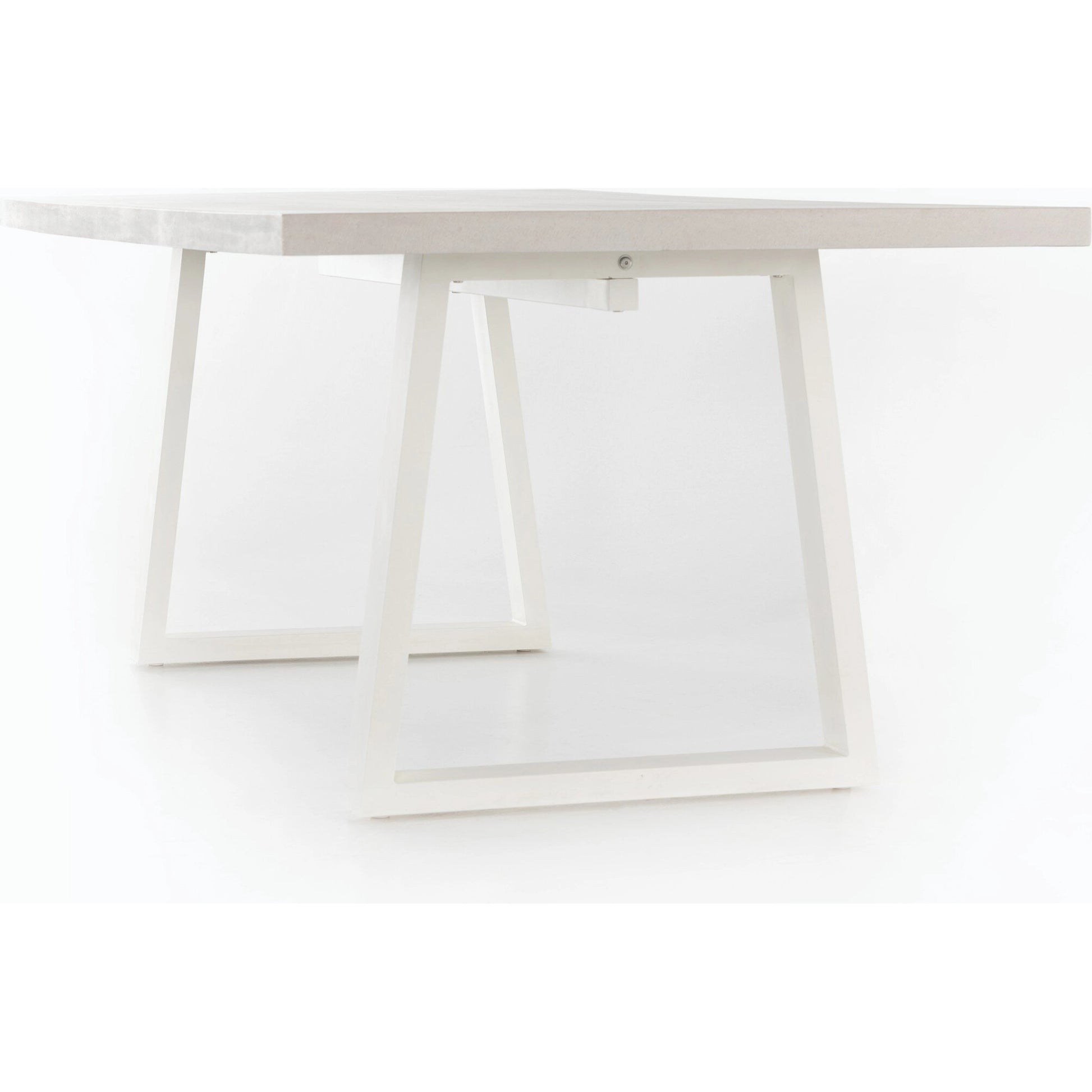 Cyrus Outdoor Dining Table by Four Hands in black, light gray. Made from lavastone composite, iron in a modern style.