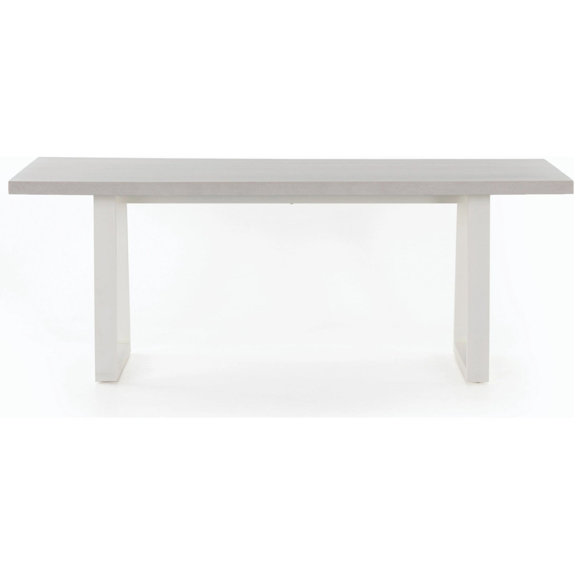Cyrus Outdoor Dining Table by Four Hands in black, light gray. Made from lavastone composite, iron in a modern style.