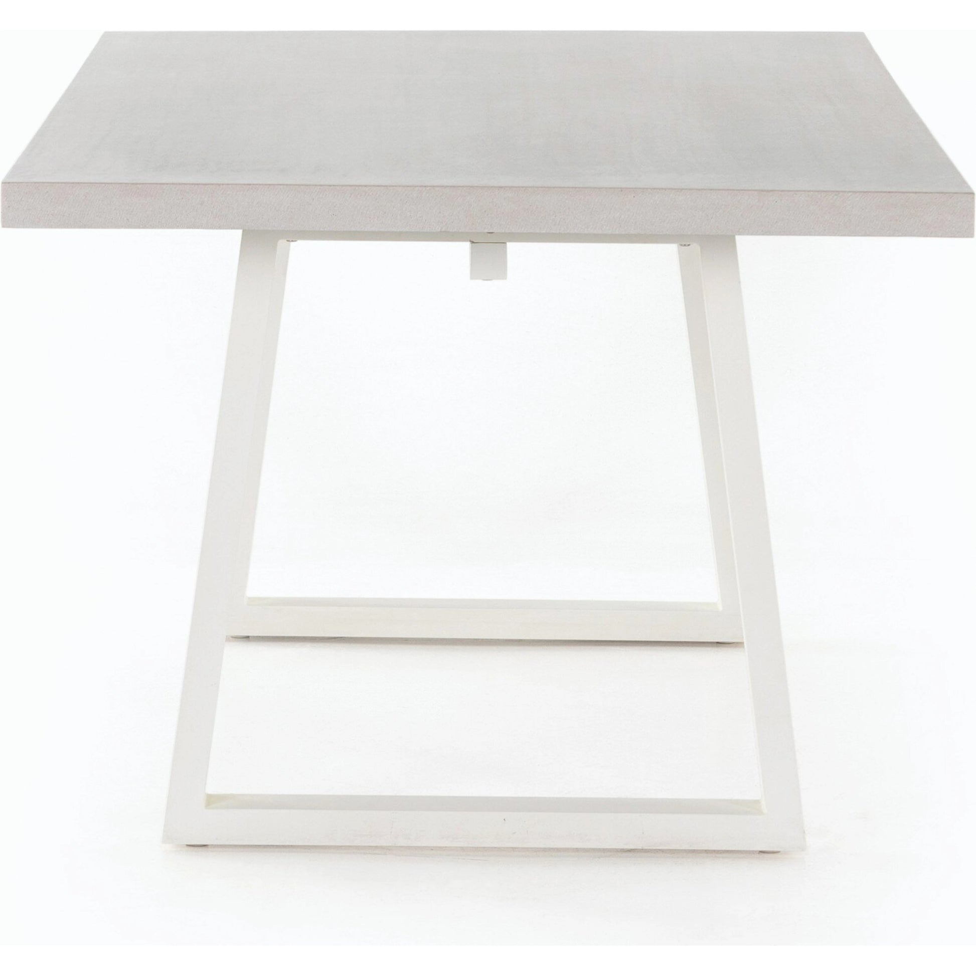 Cyrus Outdoor Dining Table by Four Hands in black, light gray. Made from lavastone composite, iron in a modern style.