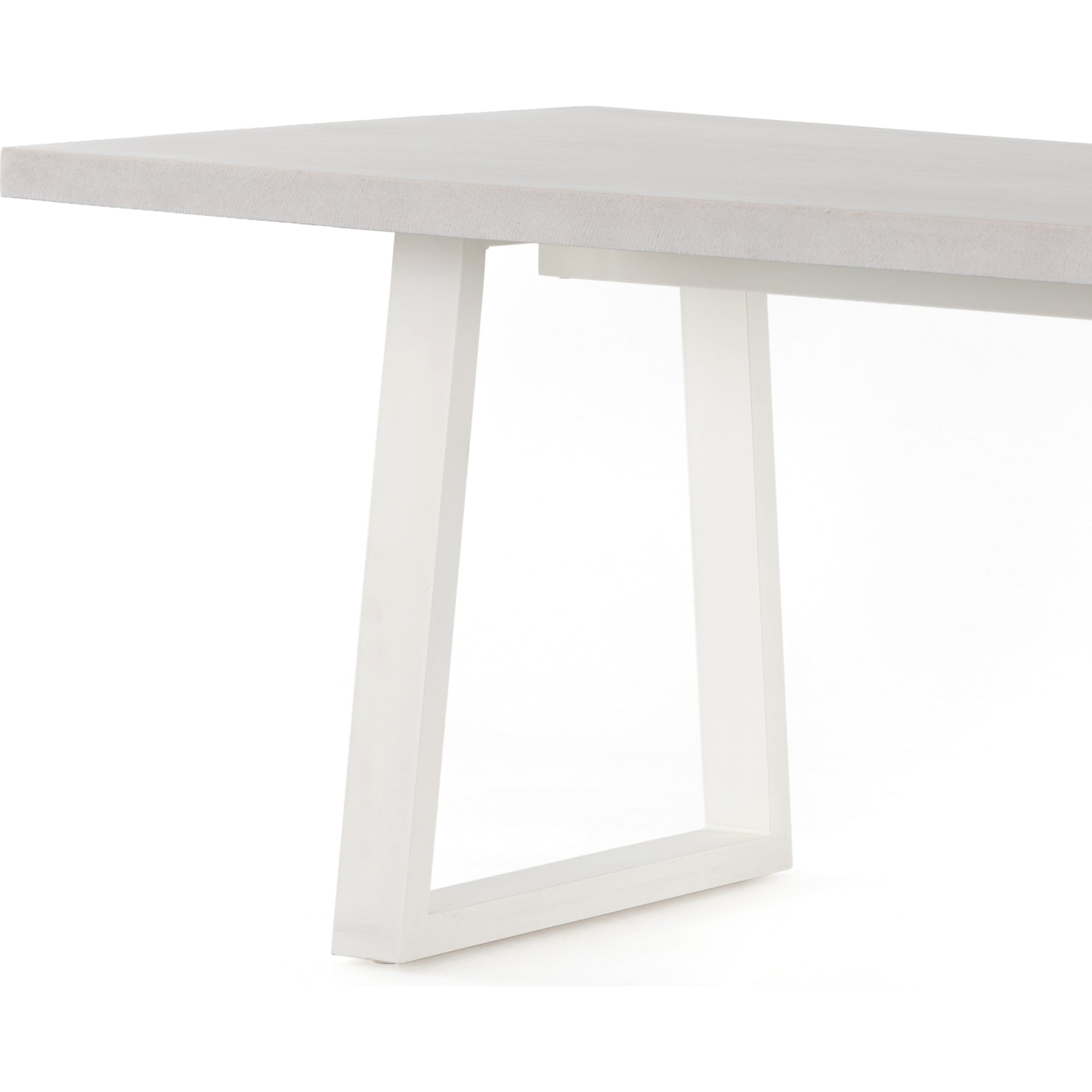Cyrus Outdoor Dining Table by Four Hands in black, light gray. Made from lavastone composite, iron in a modern style.