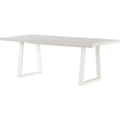 Cyrus Outdoor Dining Table by Four Hands in black, light gray. Made from lavastone composite, iron in a modern style.