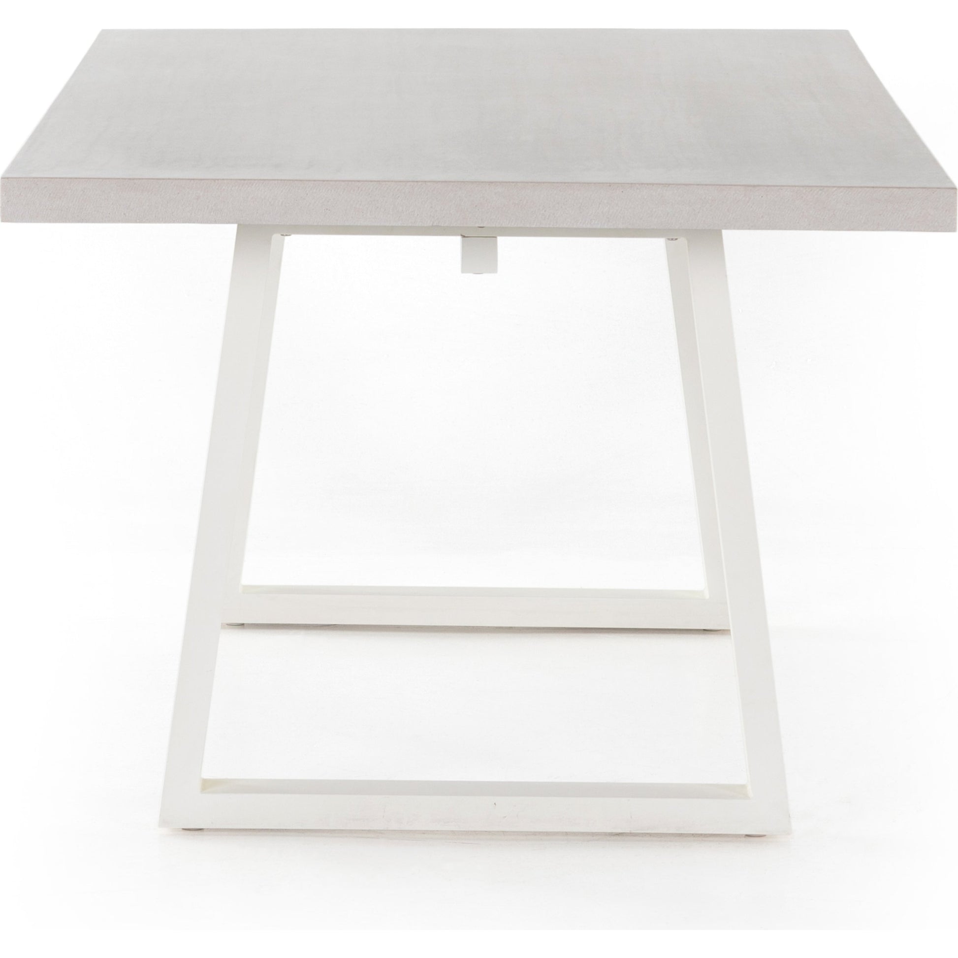 Cyrus Outdoor Dining Table by Four Hands in black, light gray. Made from lavastone composite, iron in a modern style.