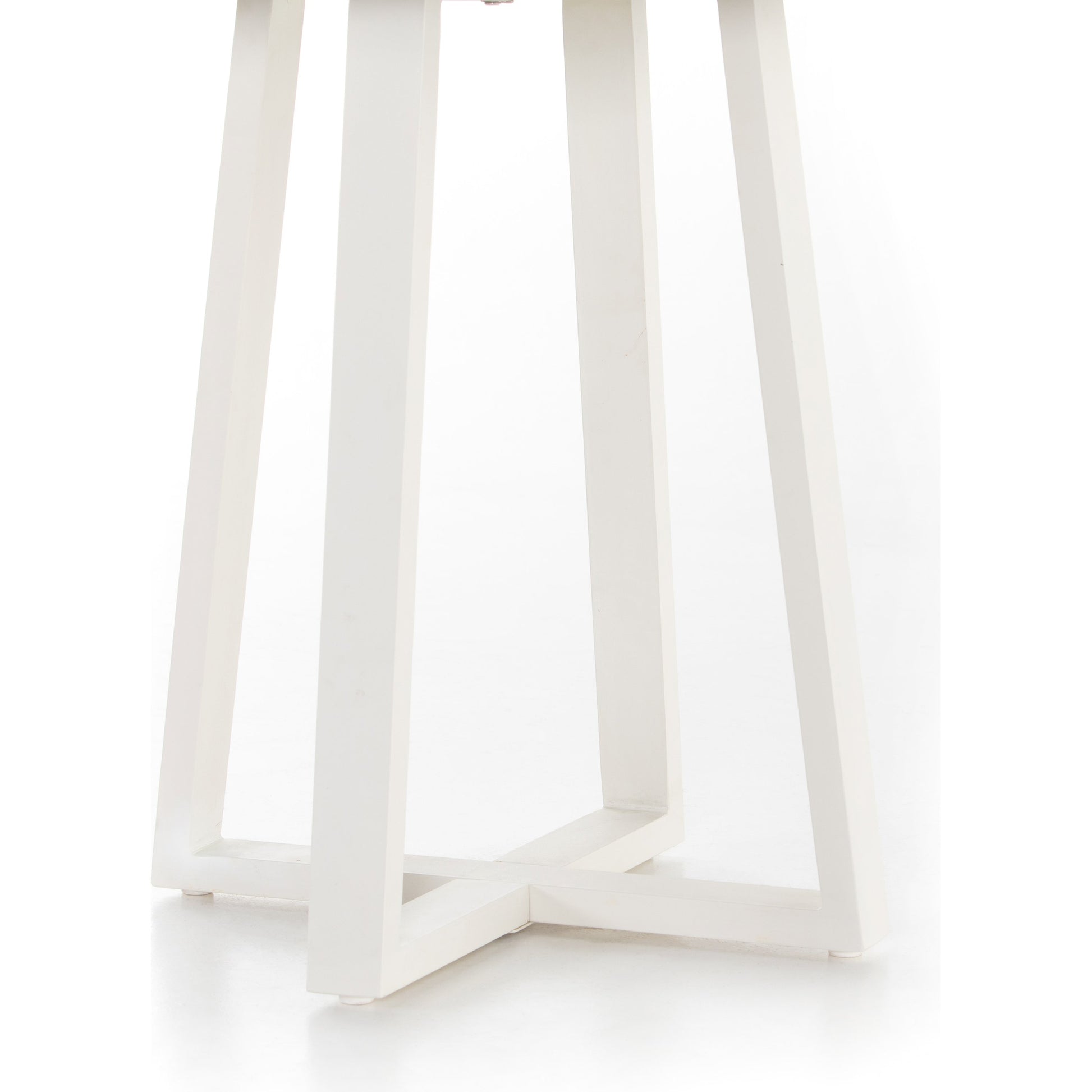 Cyrus Outdoor Round Dining Table by Four Hands. Made from lavastone composite, iron in a modern style.