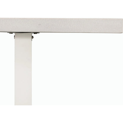 Cyrus Dining Bench by Four Hands in black and grey. Made from lavastone composite, iron in a modern style.