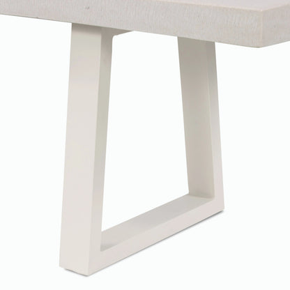 Cyrus Dining Bench by Four Hands in black and grey. Made from lavastone composite, iron in a modern style.