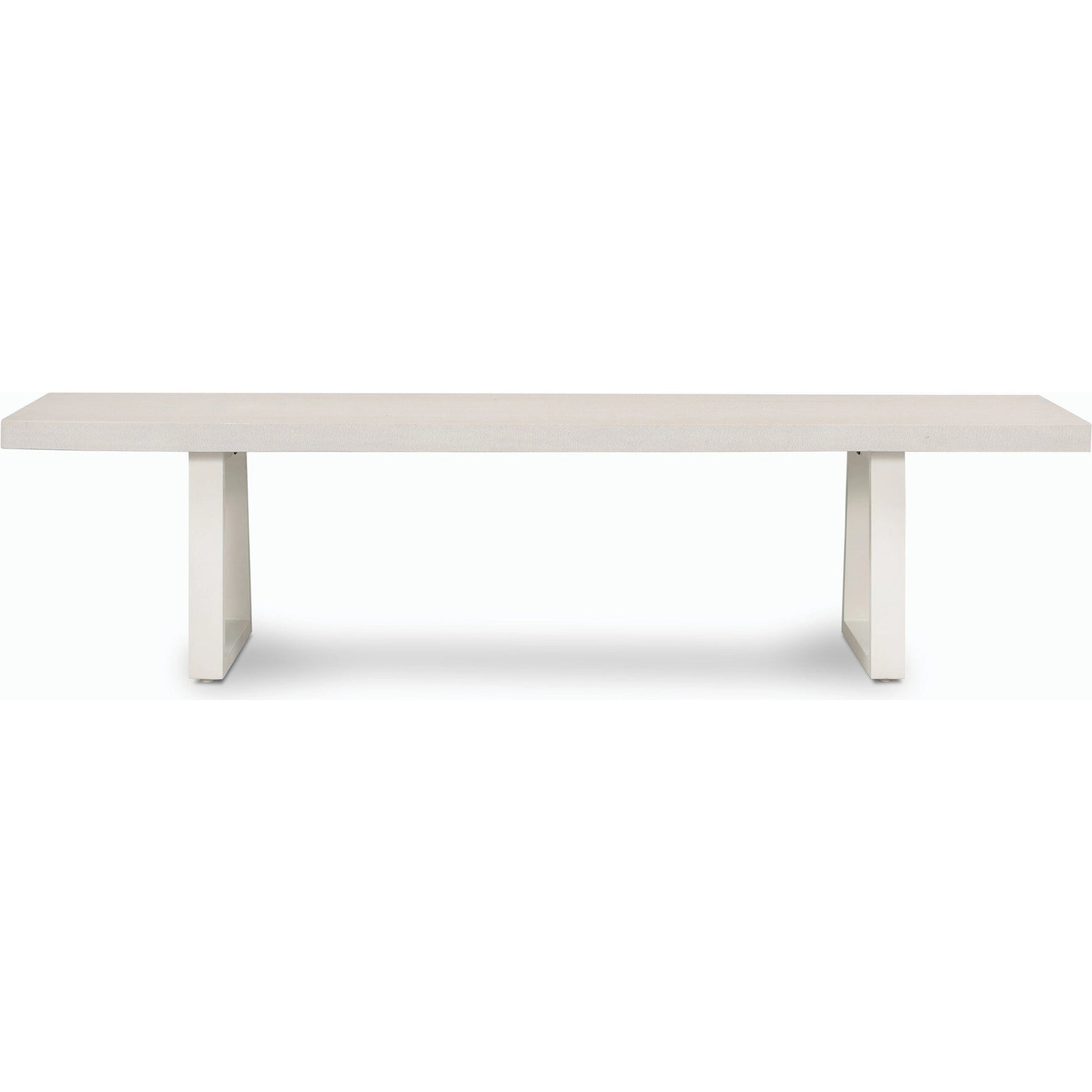 Cyrus Dining Bench by Four Hands in black and grey. Made from lavastone composite, iron in a modern style.