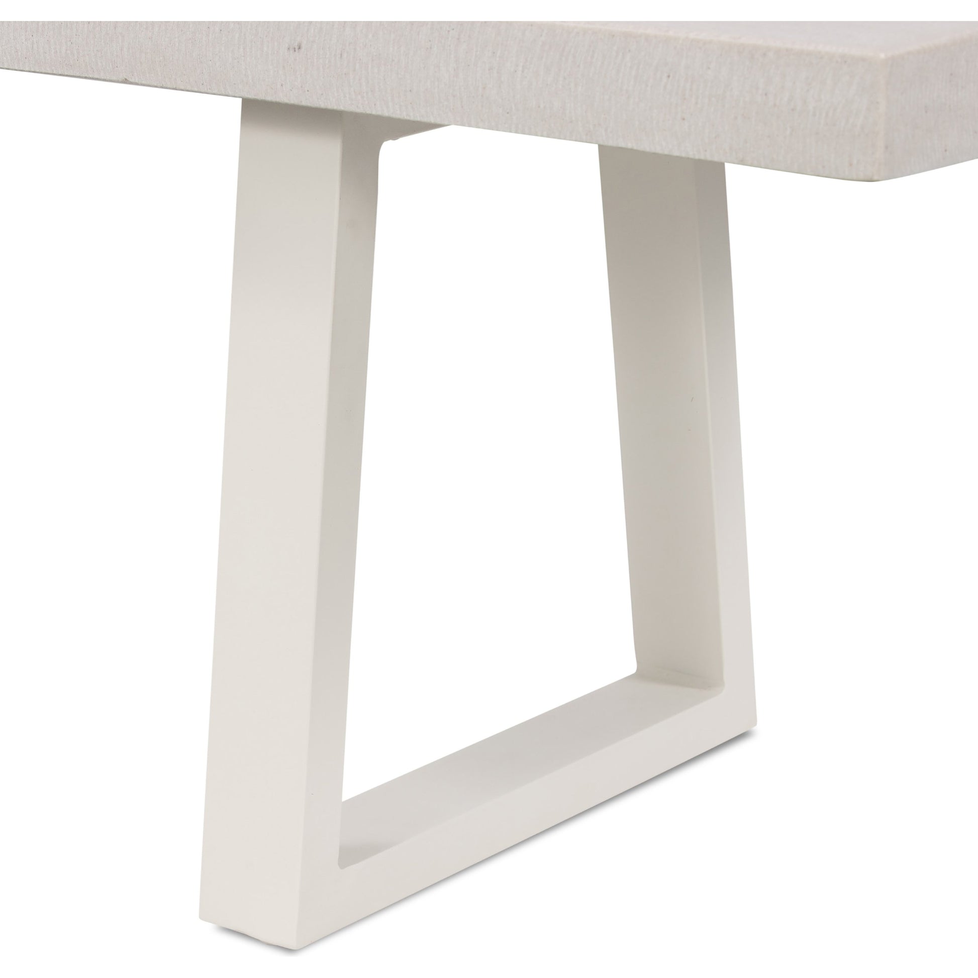 Cyrus Dining Bench by Four Hands in black and grey. Made from lavastone composite, iron in a modern style.