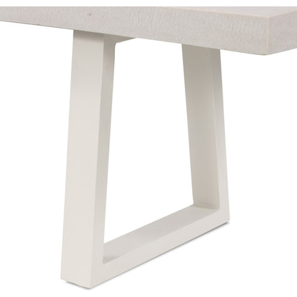 Cyrus Dining Bench by Four Hands in black and grey. Made from lavastone composite, iron in a modern style.