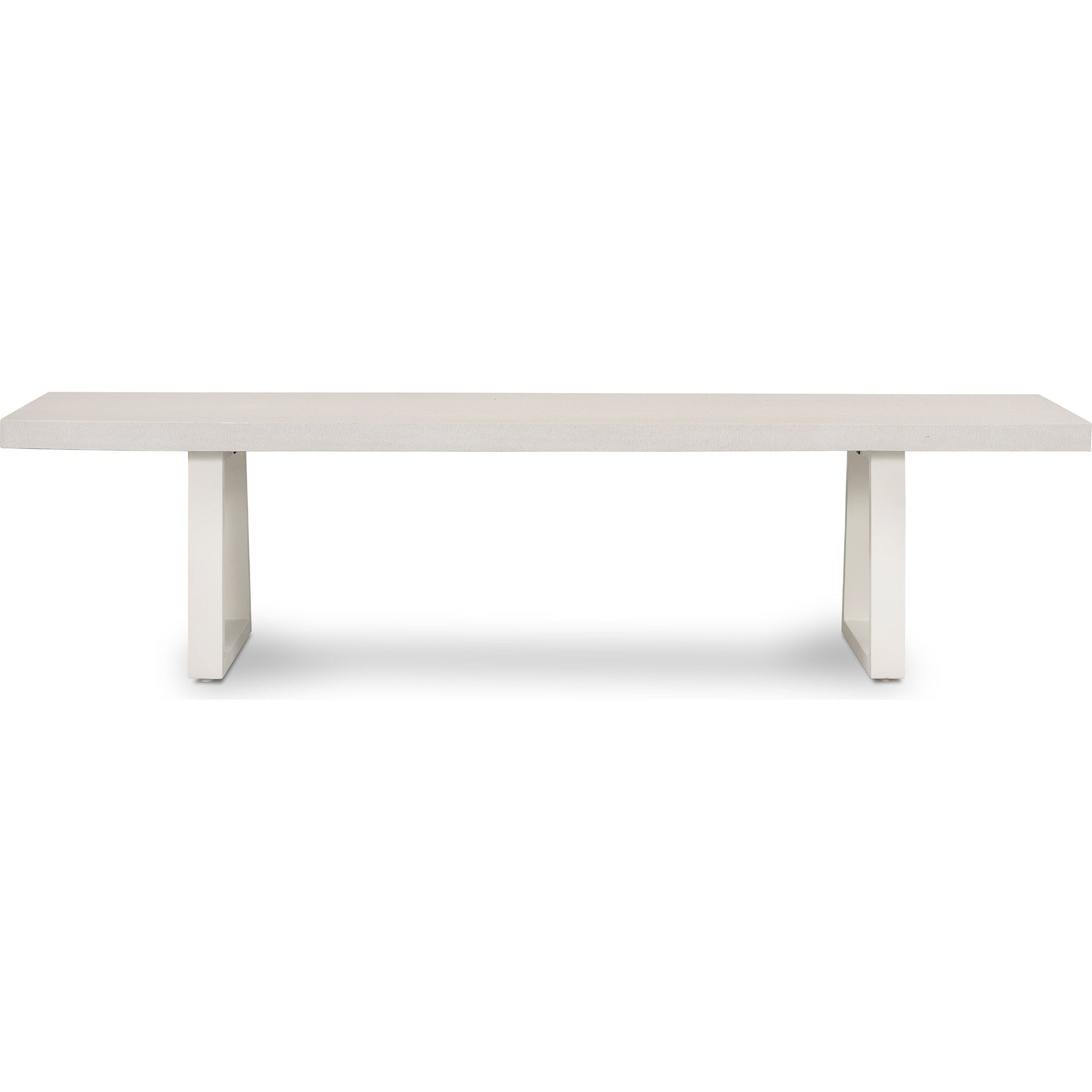 Cyrus Dining Bench by Four Hands in black and grey. Made from lavastone composite, iron in a modern style.