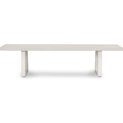 Cyrus Dining Bench by Four Hands in black and grey. Made from lavastone composite, iron in a modern style.