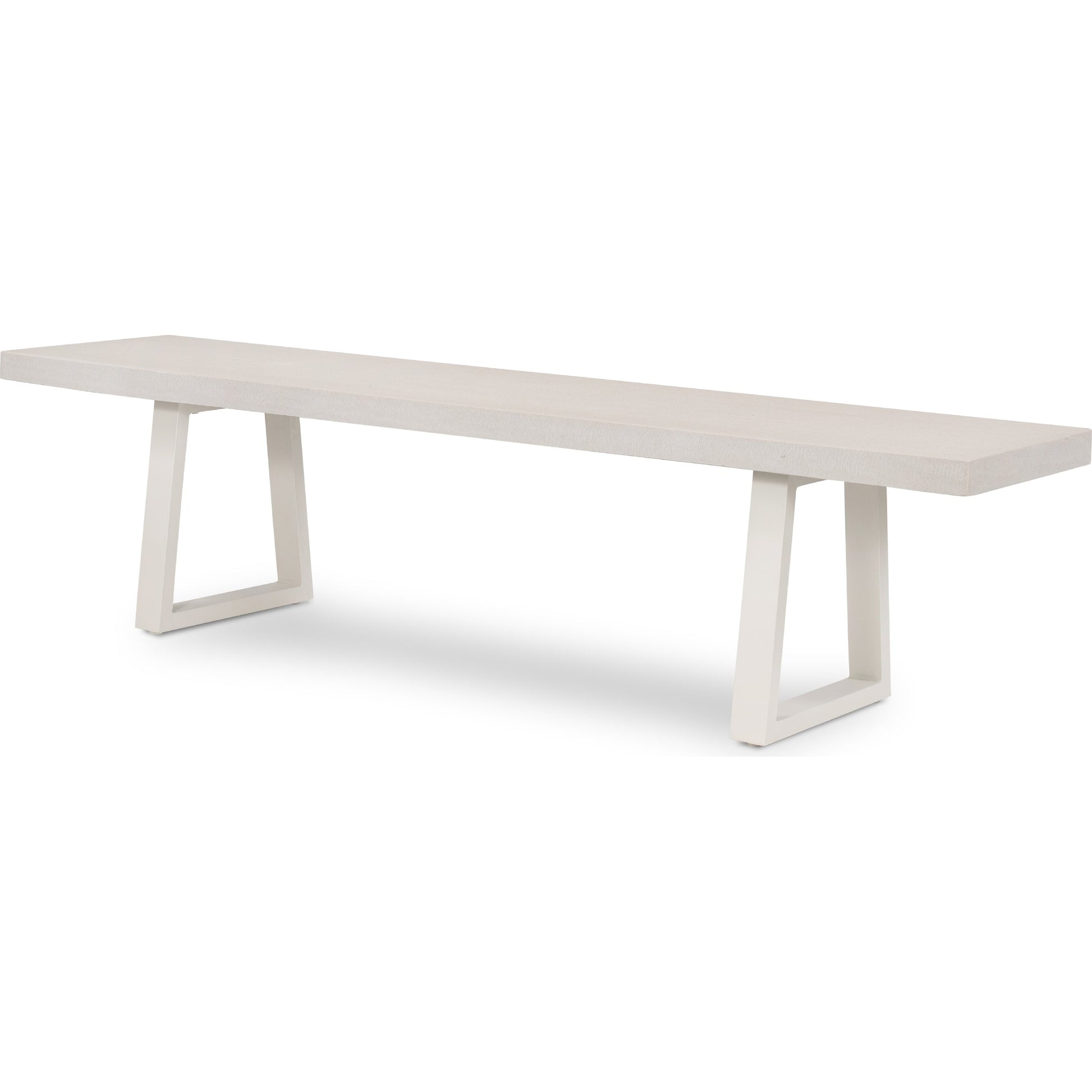 Cyrus Dining Bench by Four Hands in black and grey. Made from lavastone composite, iron in a modern style.