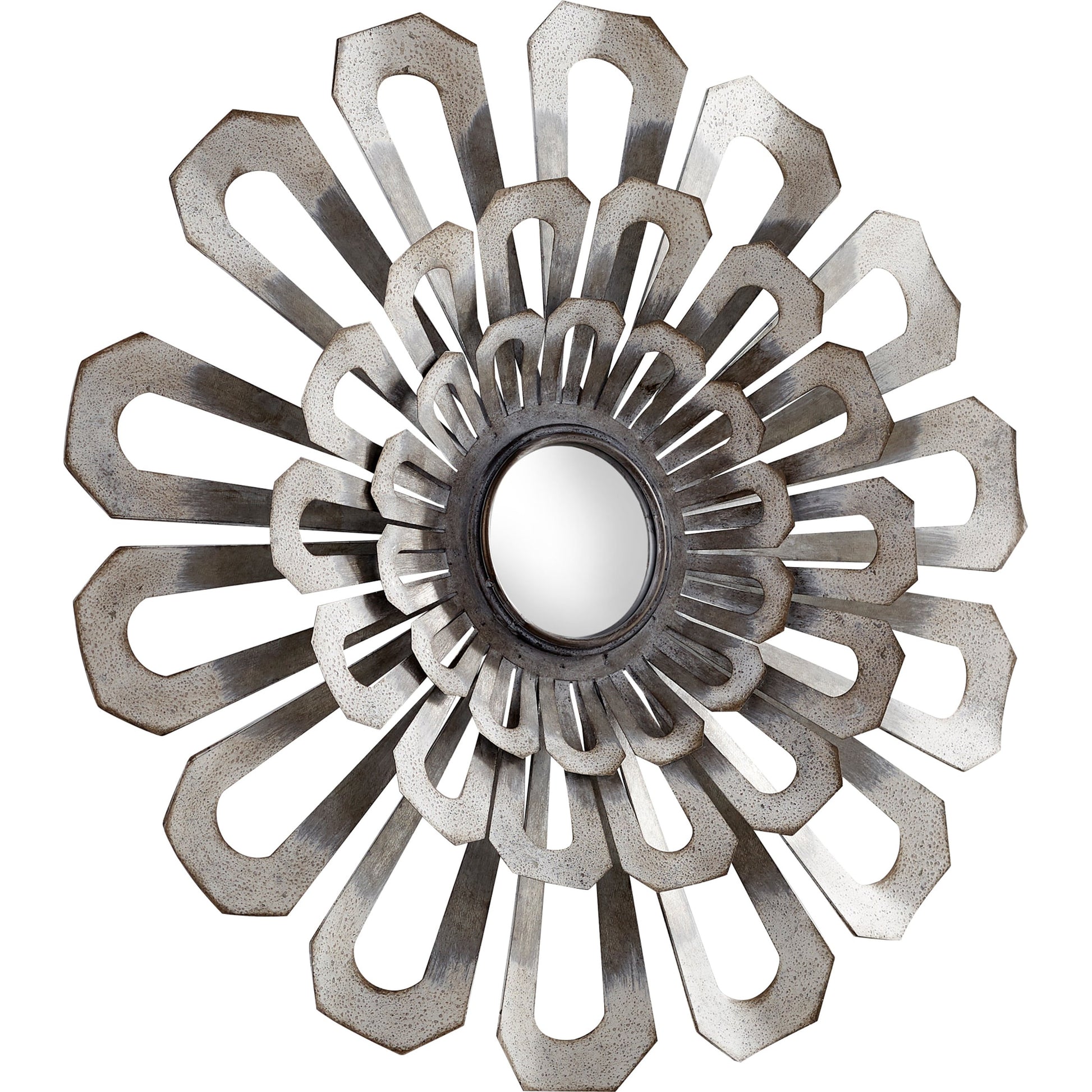 Eden Mirror by Cyan Design in galvanized. Made from iron, mirrored glass in a eclectic & global style.