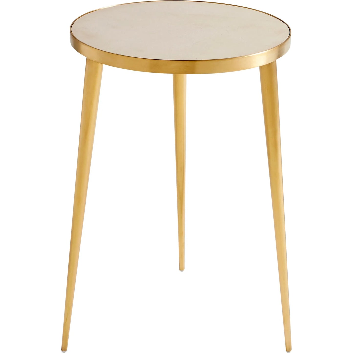 001 SR-745345 | Primary Silo | Dresden Side Table by Cyan Design in gold. Made from stainless steel, concrete in a modern style.