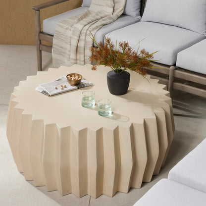 Gem Outdoor Coffee Table by Four Hands. Made from concrete in a modern style.