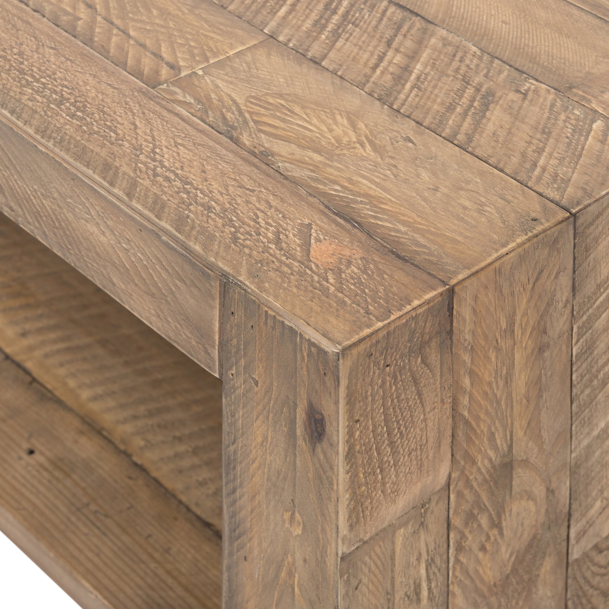 Beckwourth Coffee Table by Four Hands in sierra rustic natural. Made from solid reclaimed pine in a modern style.