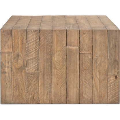 Beckwourth Coffee Table by Four Hands in sierra rustic natural. Made from solid reclaimed pine in a modern style.