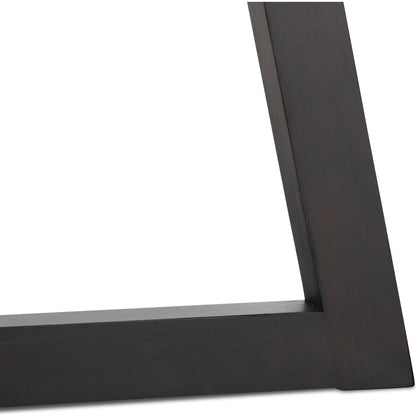 Eberwin Round Ext Dining Table by Four Hands in dark carbon. Made from solid reclaimed pine in a modern style.