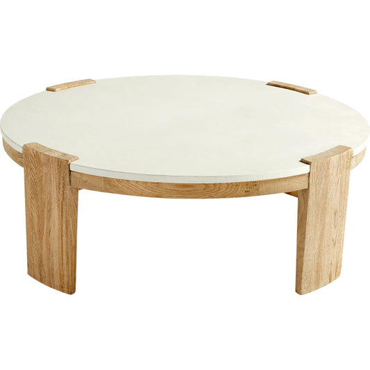 Spezza Table by Cyan Design in oak. Made from wood, concrete in a coastal style.