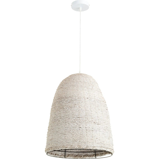 Dedal Pendant by Cyan Design in white. Made from iron, sea grass in a cottage & farmhouse style.