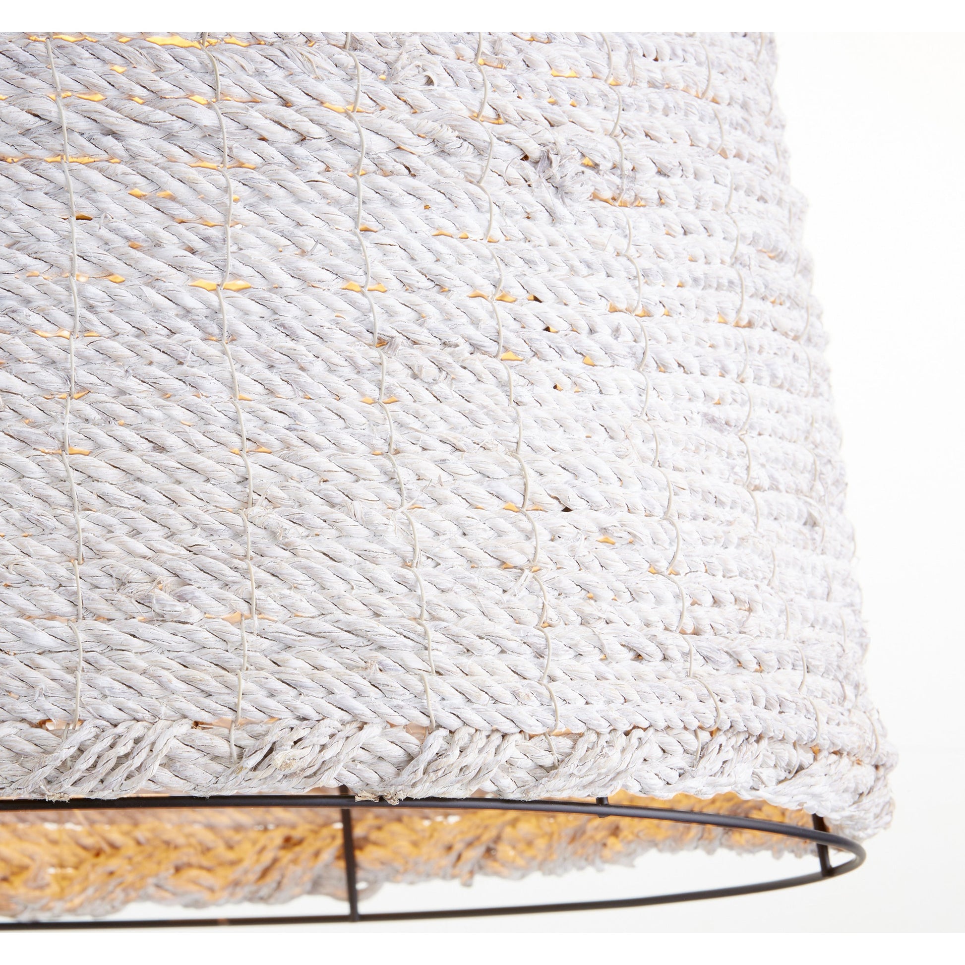 Dedal Pendant by Cyan Design in white. Made from iron, sea grass in a cottage & farmhouse style.