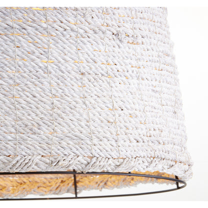 Dedal Pendant by Cyan Design in white. Made from iron, sea grass in a cottage & farmhouse style.