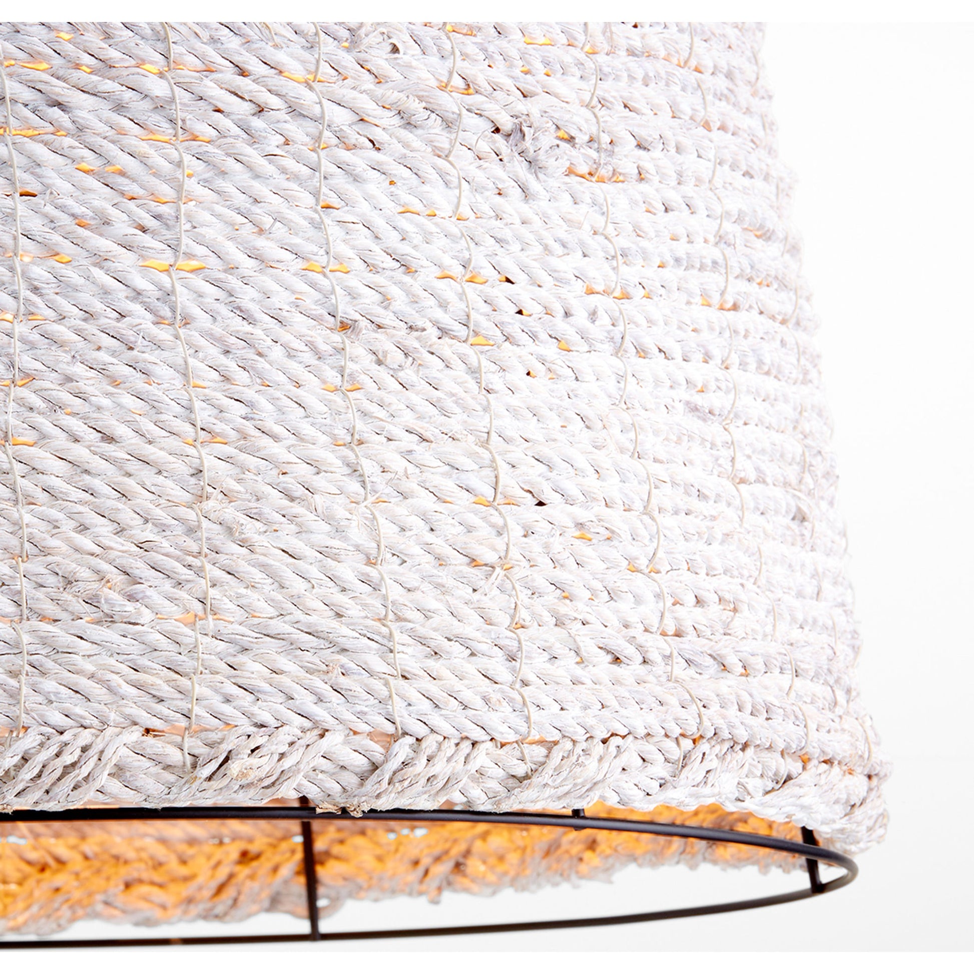 Dedal Pendant by Cyan Design in white. Made from iron, sea grass in a cottage & farmhouse style.