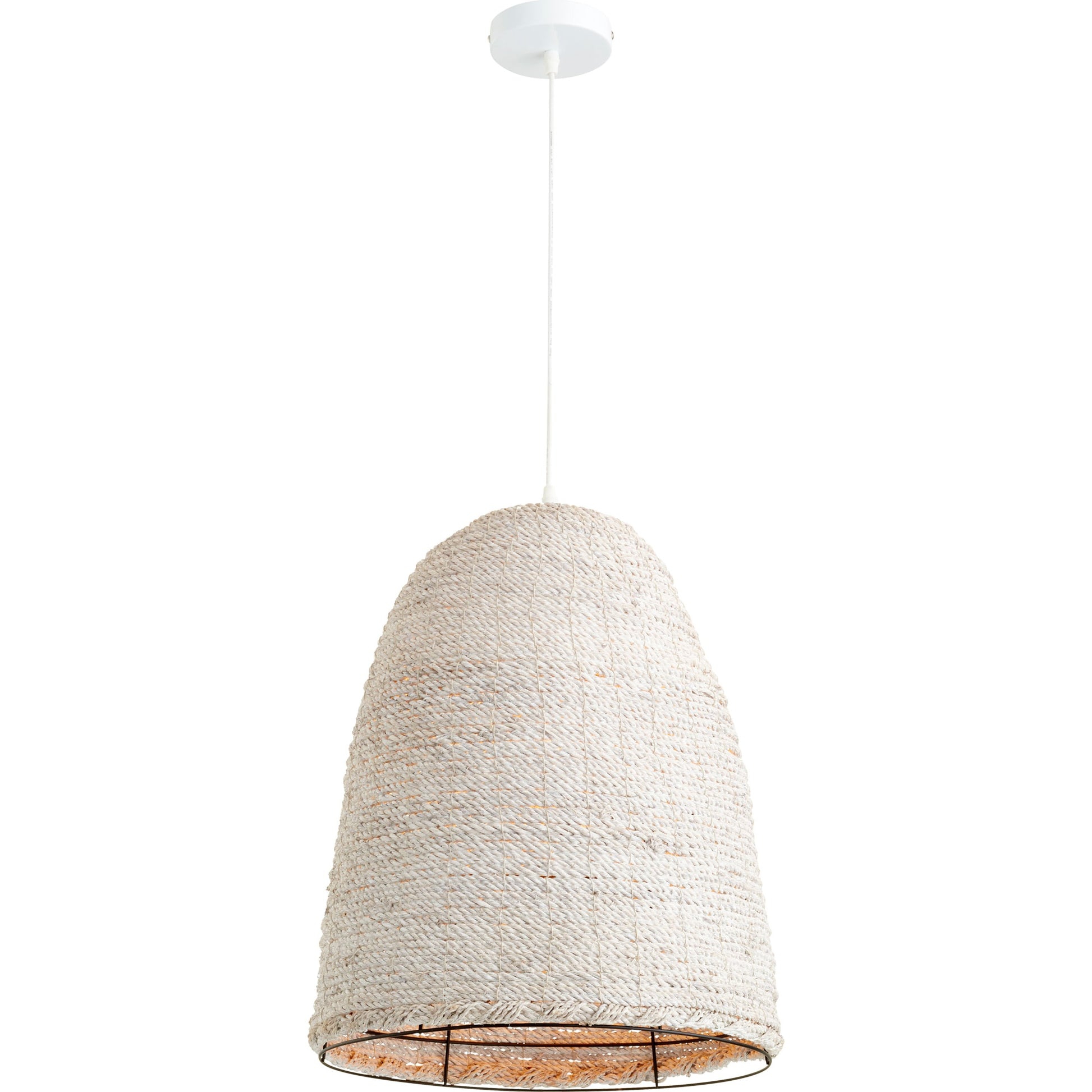Dedal Pendant by Cyan Design in white. Made from iron, sea grass in a cottage & farmhouse style.