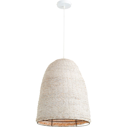Dedal Pendant by Cyan Design in white. Made from iron, sea grass in a cottage & farmhouse style.