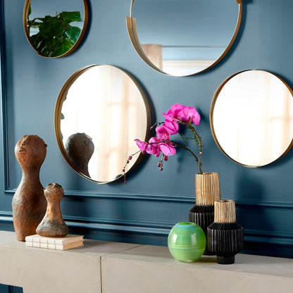 Gilded Band Mirror by Cyan Design in gold. Made from iron, glass, wood in a modern style.