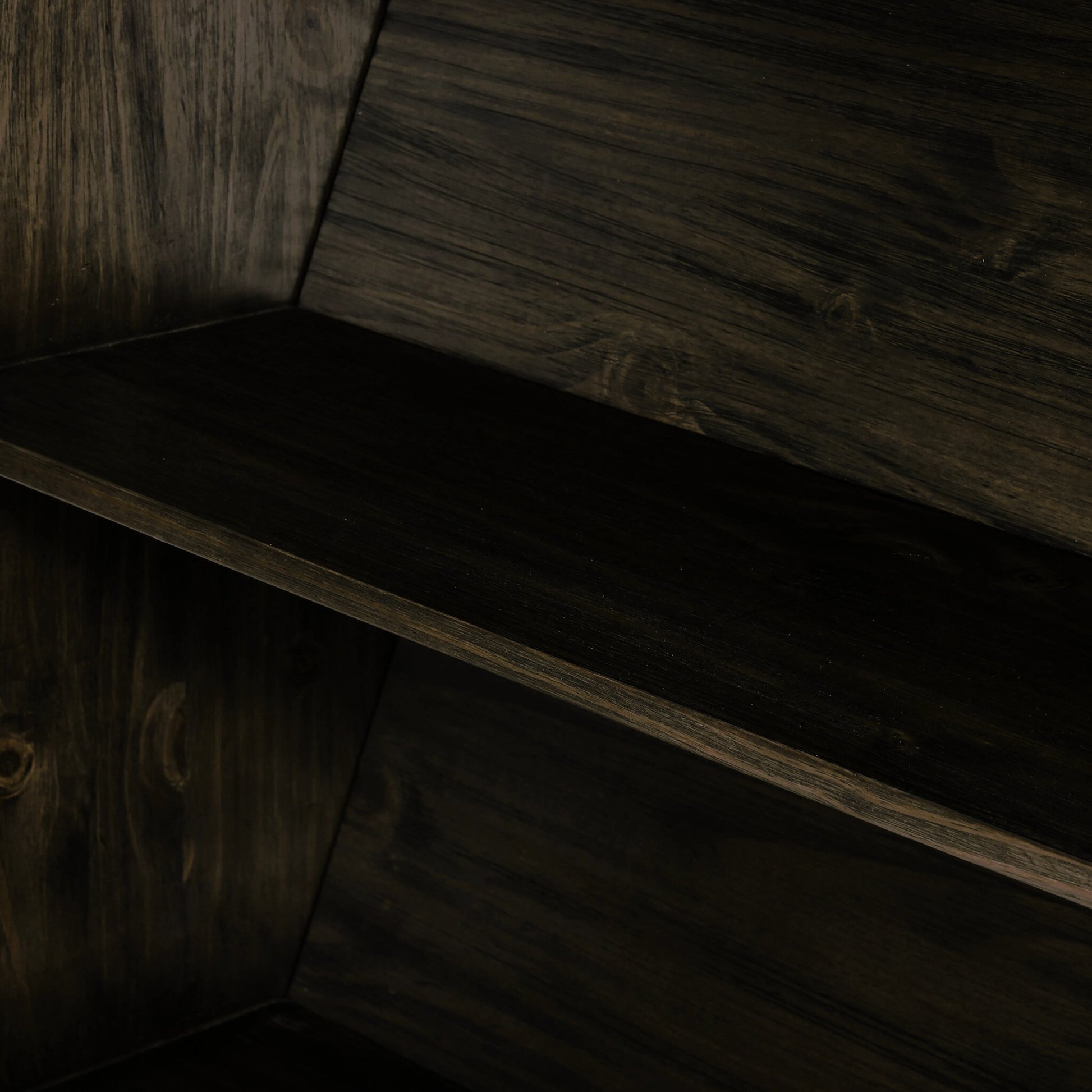 Bane Bookshelf by Four Hands in smoked pine, black iron. Made from solid pine, iron in a modern style.