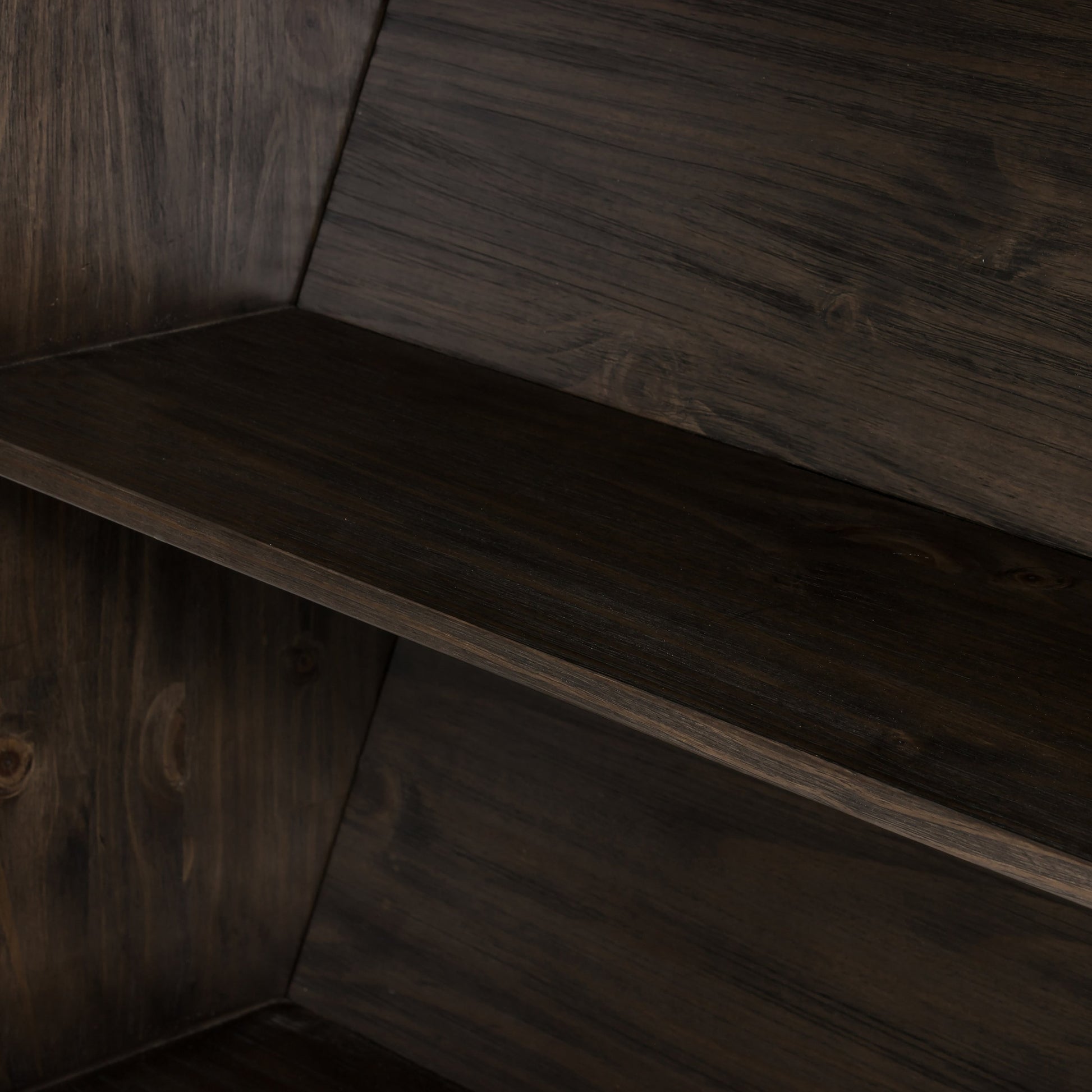 Bane Bookshelf by Four Hands in smoked pine, black iron. Made from solid pine, iron in a modern style.