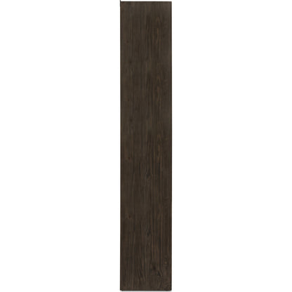 Bane Bookshelf by Four Hands in smoked pine, black iron. Made from solid pine, iron in a modern style.