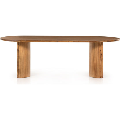 Paden Dining Table by Four Hands. Made from thin acacia veneer, solid acacia in a modern style.