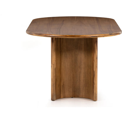 Paden Dining Table by Four Hands. Made from thin acacia veneer, solid acacia in a modern style.
