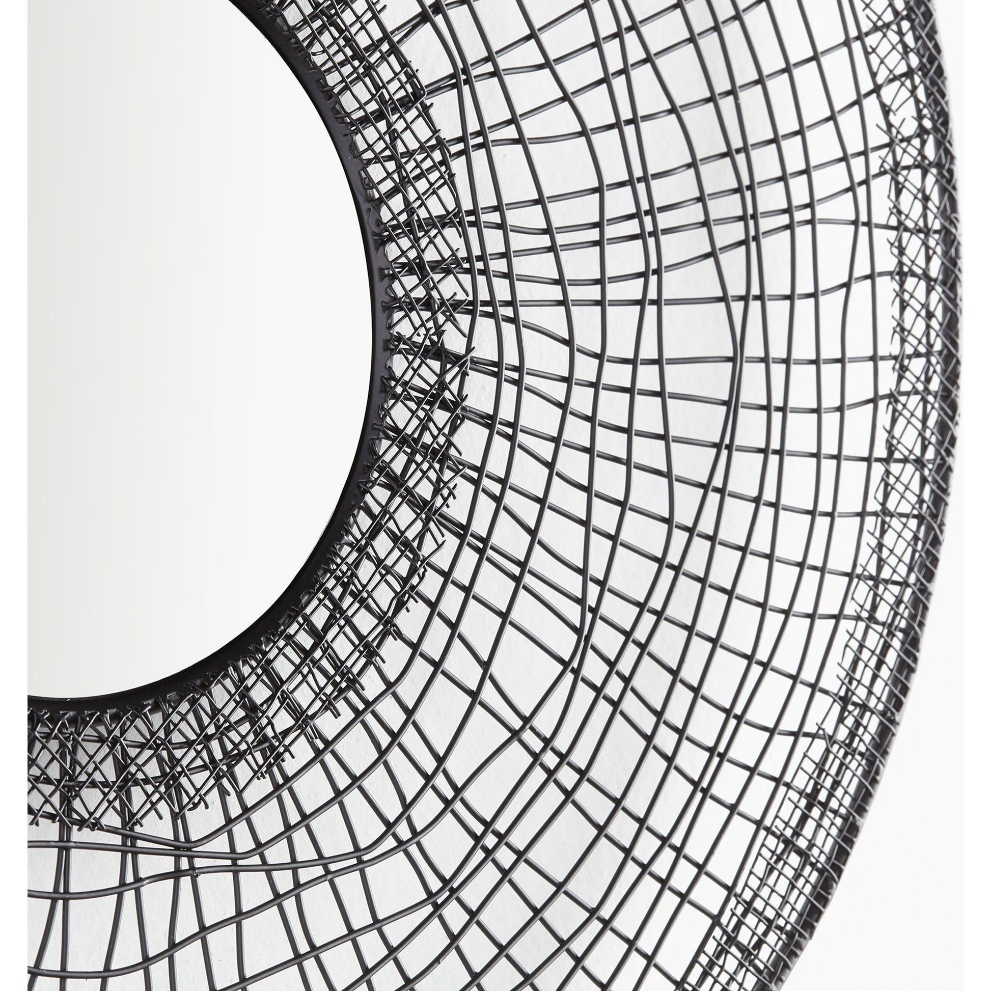 Silk Noir Mirror by Cyan Design in graphite. Made from iron, glass in a eclectic & global style.