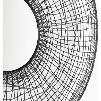 Silk Noir Mirror by Cyan Design in graphite. Made from iron, glass in a eclectic & global style.