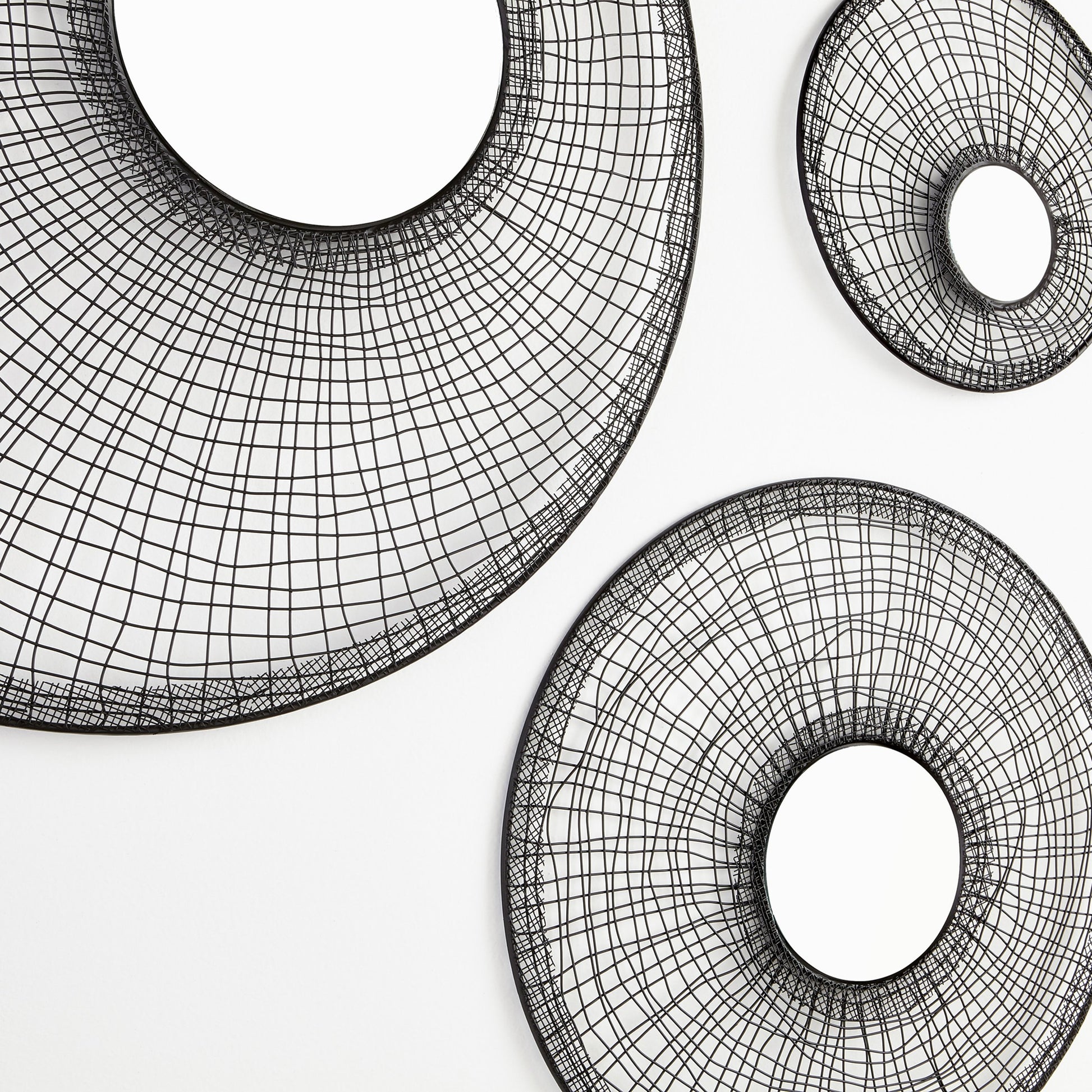 Silk Noir Mirror by Cyan Design in graphite. Made from iron, glass in a eclectic & global style.