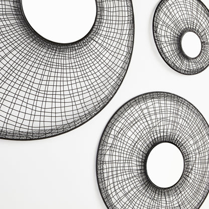 Silk Noir Mirror by Cyan Design in graphite. Made from iron, glass in a eclectic & global style.