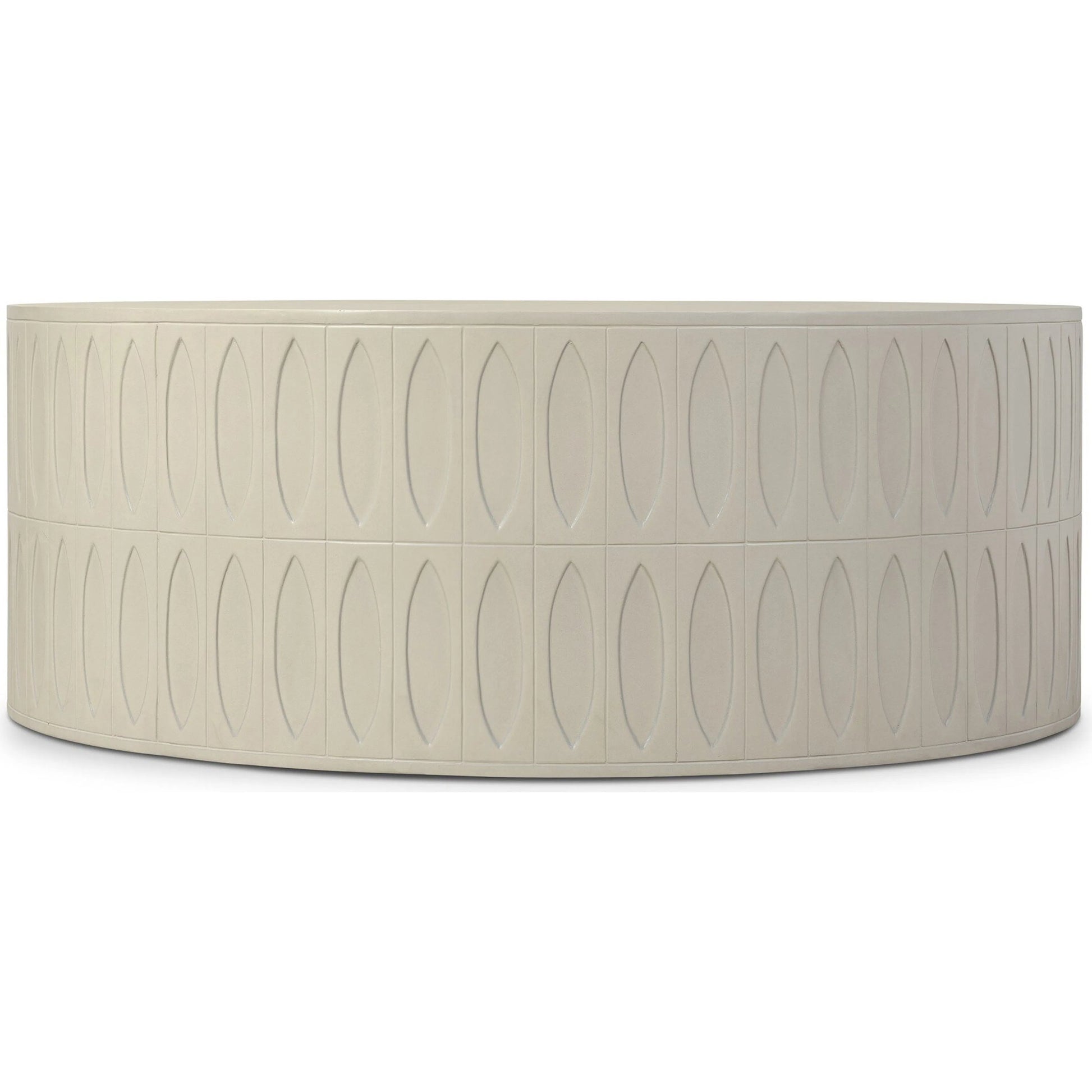 Colorado Drum Coffee Table by Four Hands in dark gray. Made from unique in a eclectic & global style.