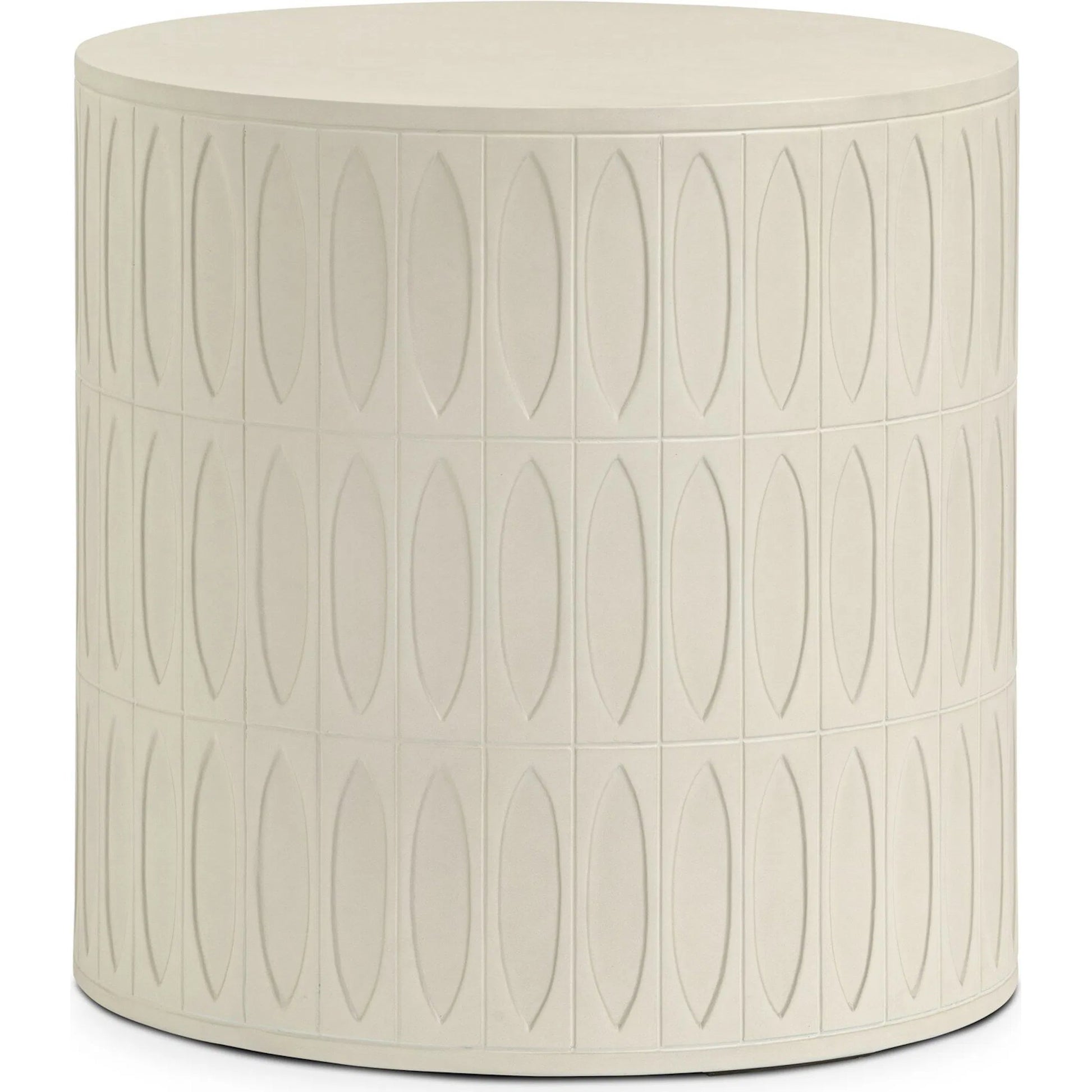 Colorado End Table by Four Hands in gray concrete. Made from unique in a eclectic & global style.