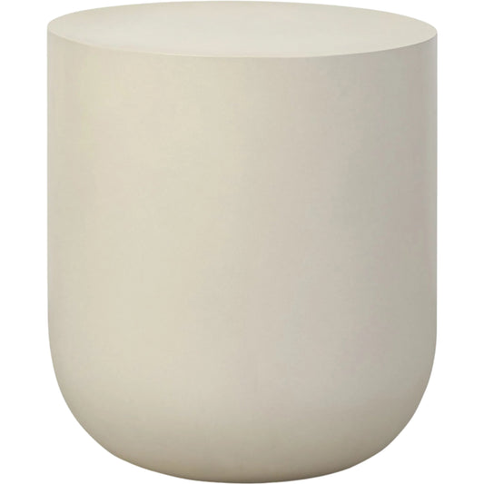 Ivan Round End Table by Four Hands in white concrete. Made from solid concrete in a unique style.