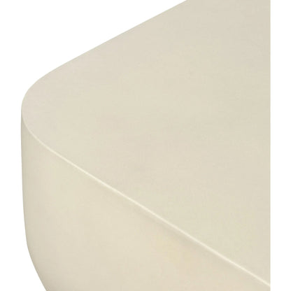 Ivan Square Coffee Table by Four Hands in white concrete. Made from solid concrete in a unique style.
