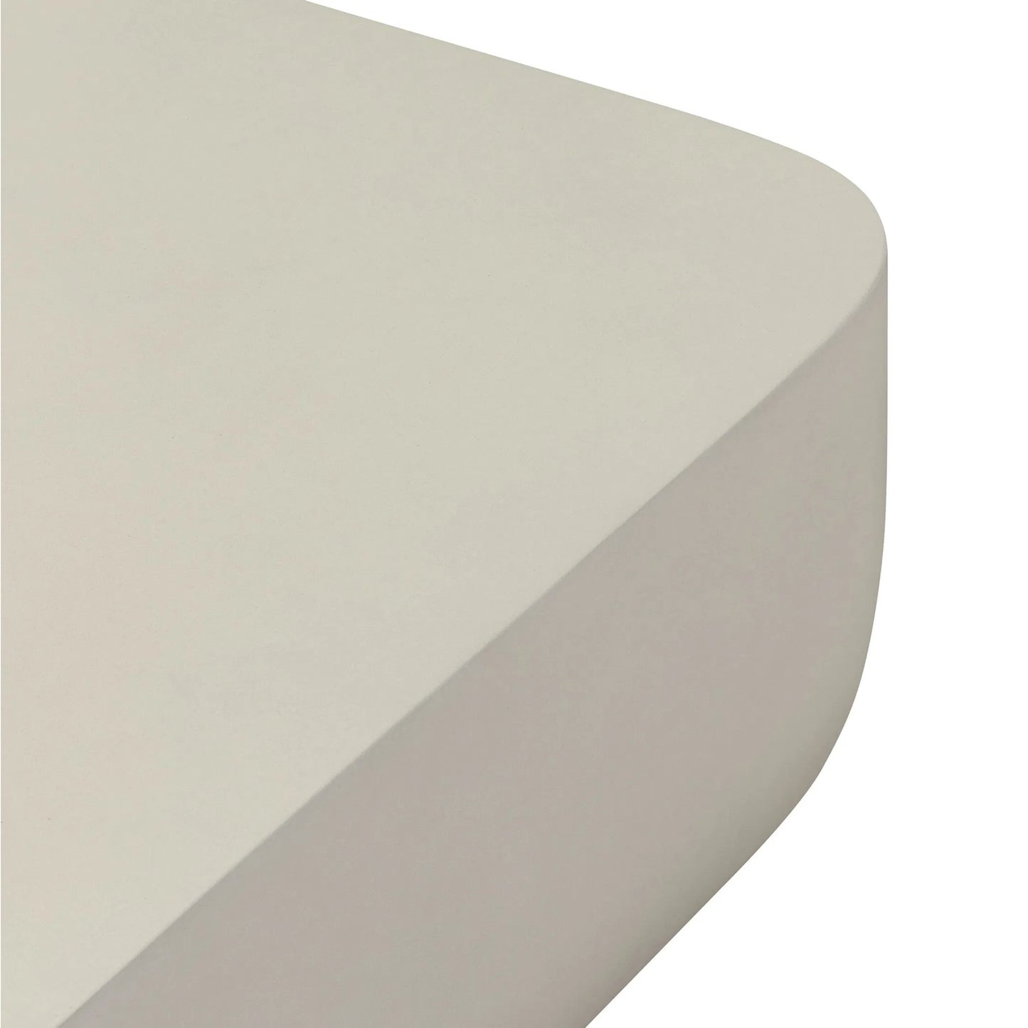 009 SI-2535088 | Closeup | Ivan Square Coffee Table by Four Hands in white concrete. Made from solid concrete in a unique style.