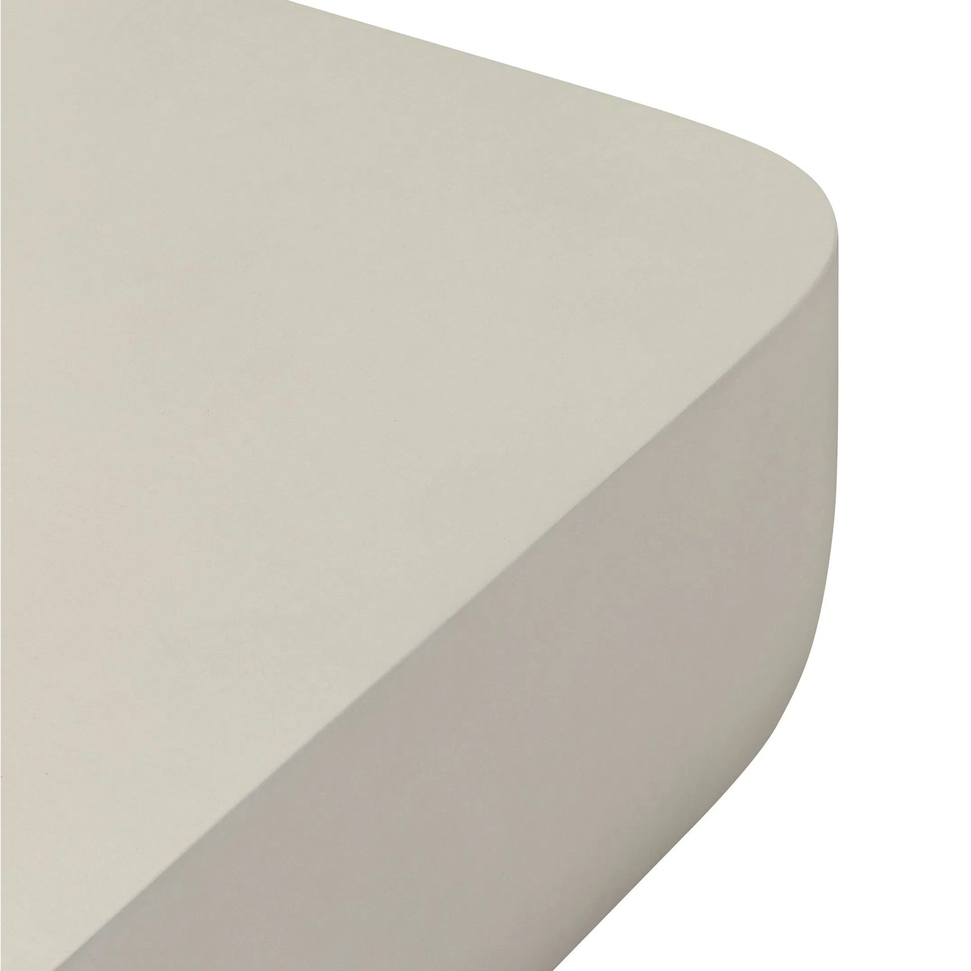Ivan Square Coffee Table by Four Hands in white concrete. Made from solid concrete in a unique style.