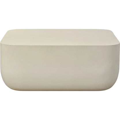 Ivan Square Coffee Table by Four Hands in white concrete. Made from solid concrete in a unique style.