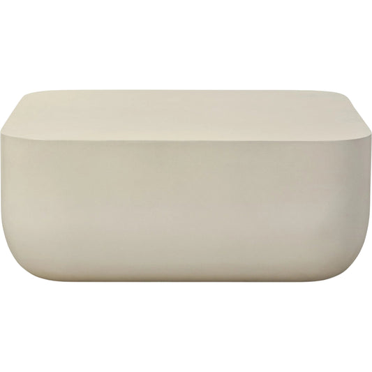 Ivan Square Coffee Table by Four Hands in white concrete. Made from solid concrete in a unique style.