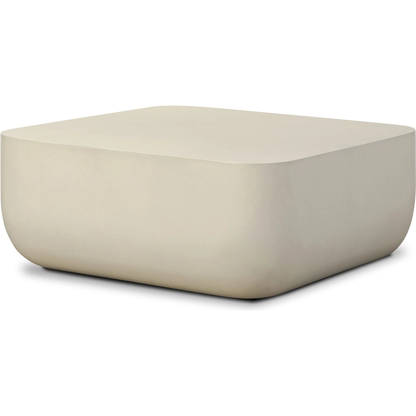 005 SI-2535088 | Additional Silo | Ivan Square Coffee Table by Four Hands in white concrete. Made from solid concrete in a unique style.